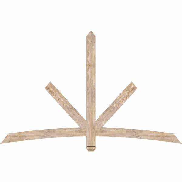Ekena Millwork Alberta Smooth Timber Gable Bracket, Douglas Fir, 72"W x 45"H x 1 1/2"D x 3 1/2"F, 15/12 Pitch GBW072X45X0204ALB00SDF - main